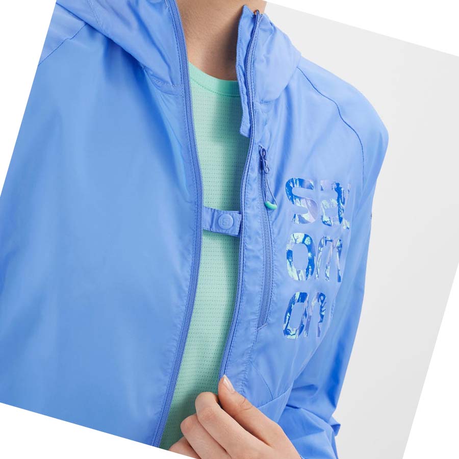 Chaquetas Salomon BONATTI CROSS WIND WINDBREAKERS Mujer Azules | MX 2463JPQ